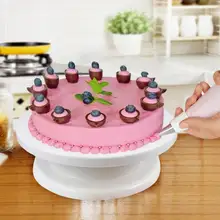 11 дюймов DIY Торт Поворотный вращающийся Вращающийся торт украшения платформы противоскользящая круглая подставка для торта инструмент с новым улучшенным пакетом