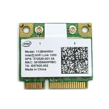 Беспроводной-N Intel 1000 112BNHMW Половина мини PCI-E 300 Мбит/с 802.11b/g/n беспроводная карта