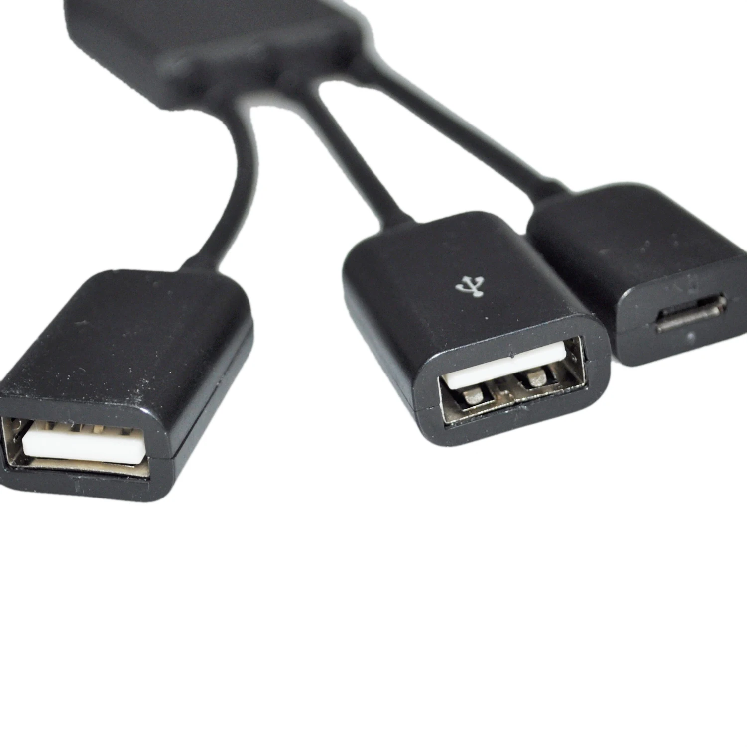 USB 2,0 концентратор сплиттер 3 порта микро USB черный 19 см Новый