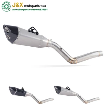 

TRK502 Motorcycle Muffler Pipe Akrapovic Racing Full Exhaust System Middle Link Pipe Slip On For Benelli TRK 502 DB-Killer