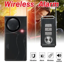 Wireless Anti-theft Security Vibration Warning Alarm System Signaling Shock Sensor Bike Alarm With Remote Control