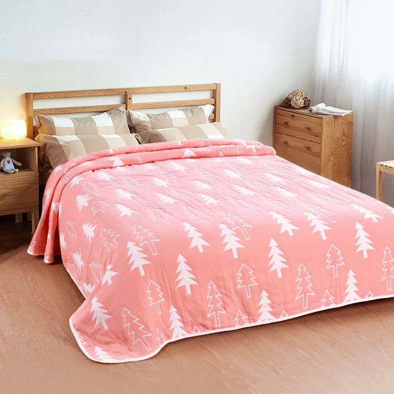 

Six Layers Muslin Blanket Summer Quilt Double King Size Blanket 100% Cotton Blanket on the bed Super Soft Breathable, 200x220cm