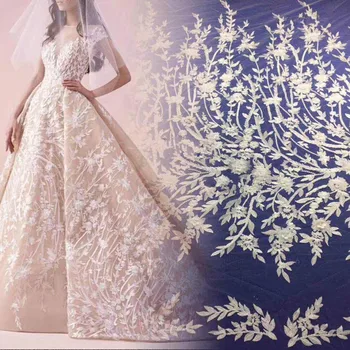 

good looking DiuDiu-5403 African tulle Lace Fabric 3D Flower with beads DiuDiu-5402 embroidered Lace Fabric for wedding