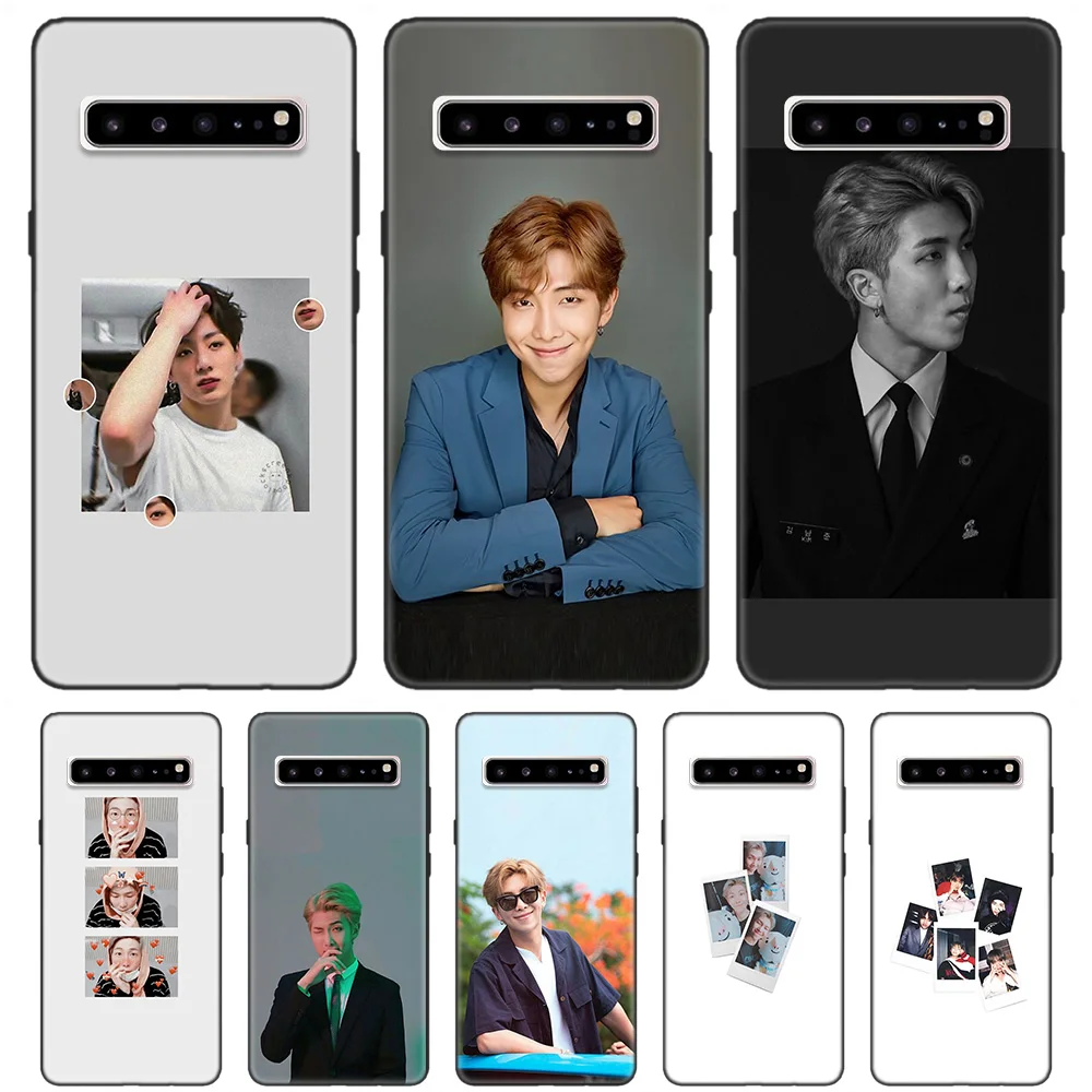 

Black Soft Silicone Cases Covers for Samsung Galaxy S7 S8 S9 S10 5G S10E J4 J6 J8 M20 Note 8 9 10 Edge Plus 2018 Rap Monsters RM