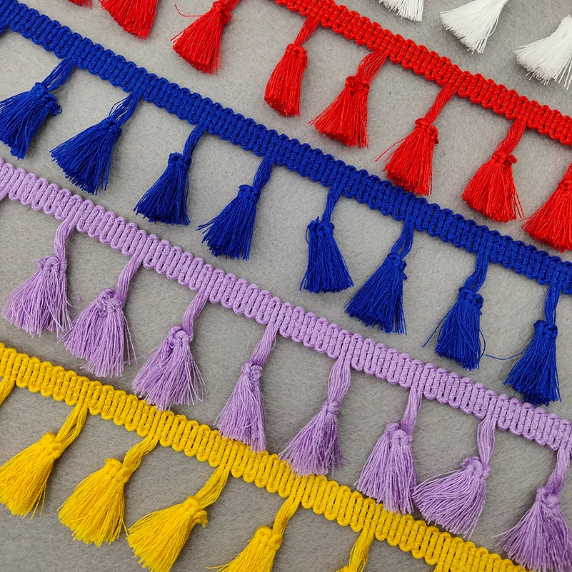 

Wholesale 1Yards of Pack 40MM Width Fringe Trim Lace Fibre Tassel Clothes Accessories Wedding Dress Tassel Ribbon Diy