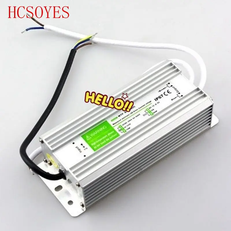 12V/24V светодиодный трансформатор питания 10W/15W/20W/25W/30W/36W/45W/50W/60W/80W/100W Переключатель