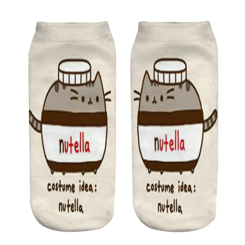 Костюм идея Nutella Тип печати 3D носки для мужчин и женщин носки женские короткие носки