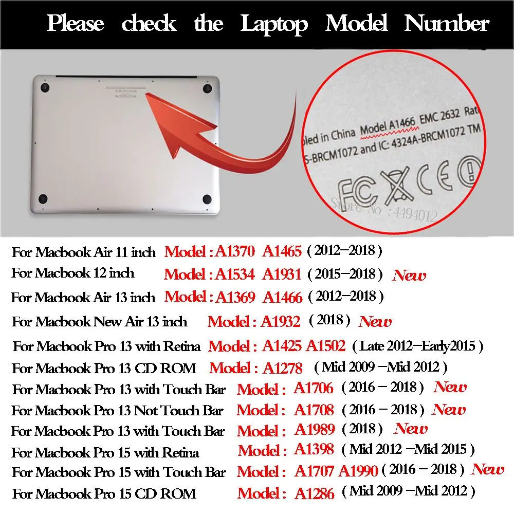 Кристальный Жесткий Чехол для ноутбука Macbook pro Air retina 11 12 13 15 с сенсорной панелью для MacBook New Air 13 A1932 чехол EGYAL