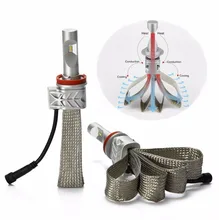 1 Conjunto 5S H8 H9 H11 50 W 8000LM LEVOU Farol H1 H4 H7 9005 9006 9012 HB3 HB4 Fanless 6500 K Car Driving Fog Lâmpadas Lâmpadas HIR2 cinto