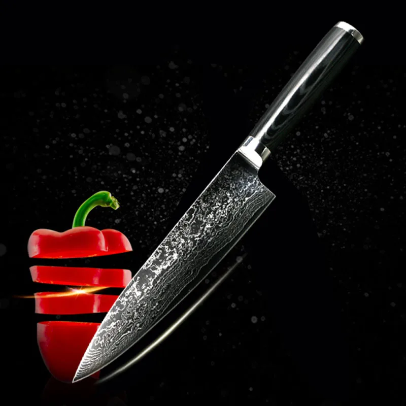 FINDKING Новый дамасский нож Mikata с ручкой 8 дюймов поварской 71 слоя кухонные ножи из