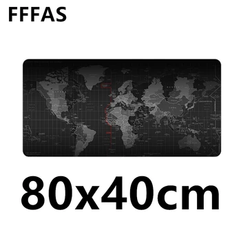 

FFFAS 80x40cm Super Big Desk Cushion Table Keyboard Mat Protector Extended Mousepad Game Gamer World Map XL America Mouse Pad