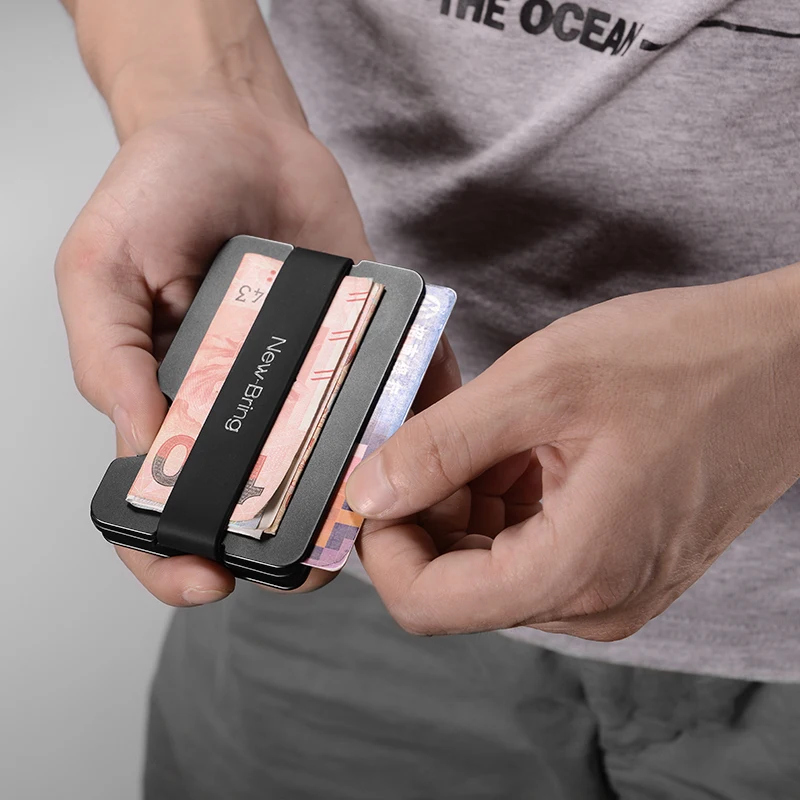 NewBring Multi-Functional Metal Money Clip Men with Credit Card Wallet and Key Holder money clips wallet