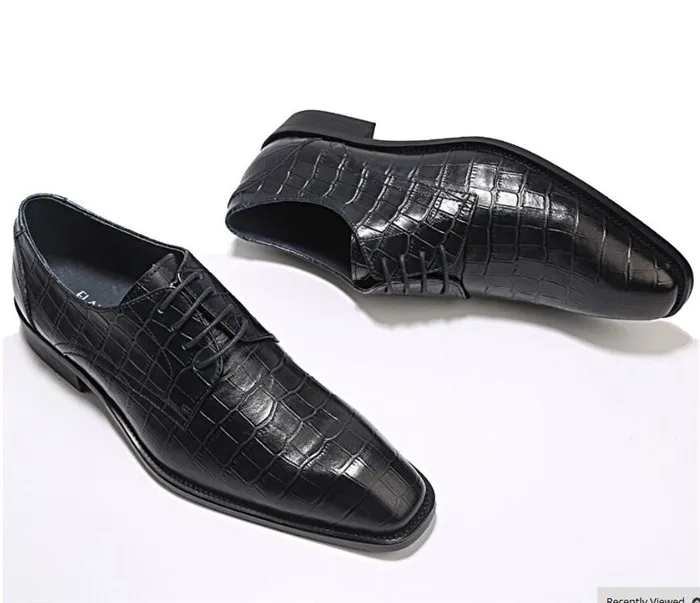 Итальянская Роскошная модная мужская обувь оксфорды с острым носком в деловом стиле обувь на шнуровке Мужская официальная обувь на плоской подошве