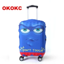 OKOKC мультяшное лицо эластичный дорожный защитный чехол на чемодан для применения к 19 ''-32'' чехол для чемодана, аксессуары для путешествий