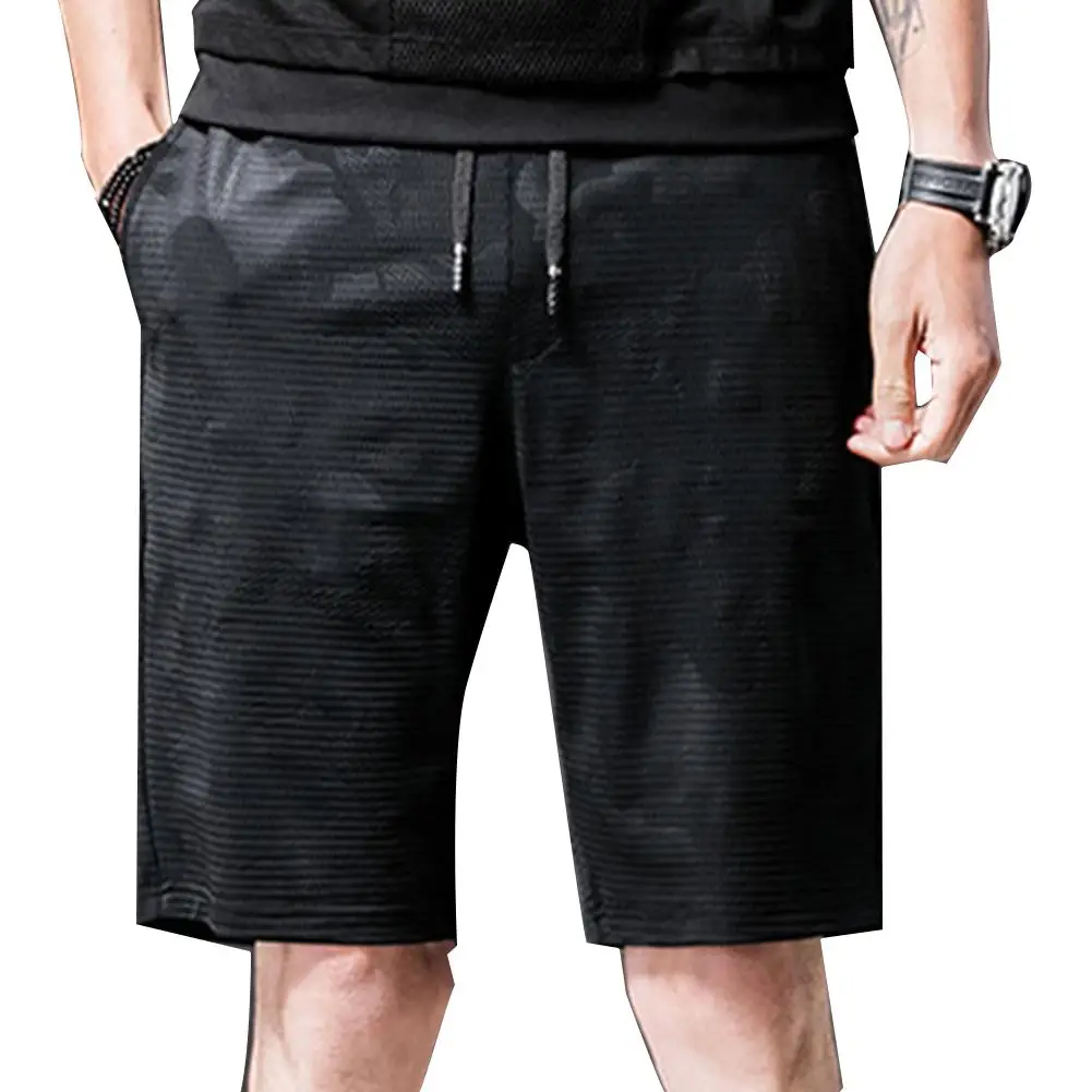 Новые летние спортивные мужские сетчатые шорты с карманами больших размеров