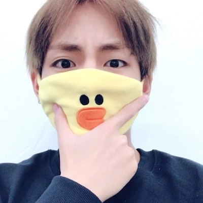 Oppa магазин маленькая Желтая утка Медведь bts звезда тенденции моды лицевая маска