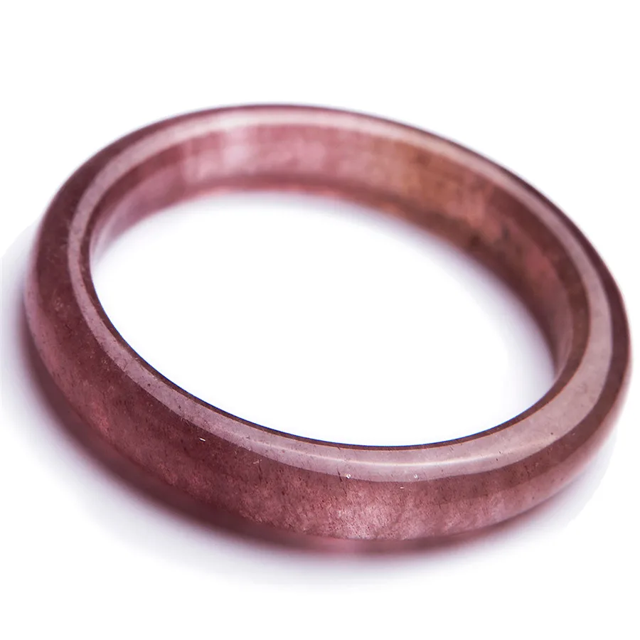

Genuine Natural Strawberry Quartz Bangles Women Lady Fashion Crystal Natural Stone Bangle 52mm-62mm