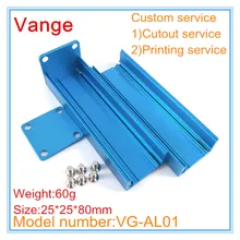 2 шт./лот алюминиевая коробка 6063-T5 алюминиевый корпус 25*25*80 мм для ручного электронного устройства