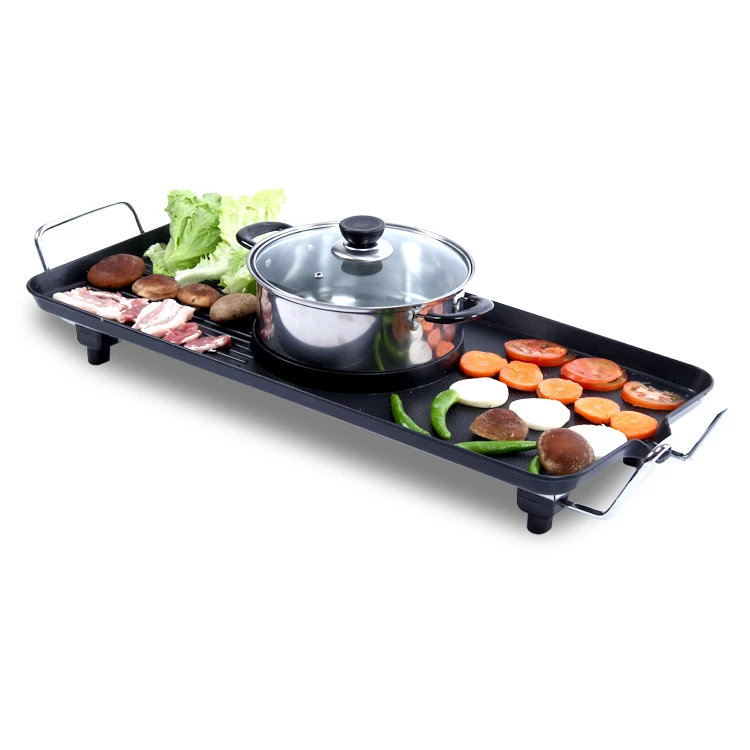 Household electric grill pan Korean barbecue electric griddles commercial paper smokeless