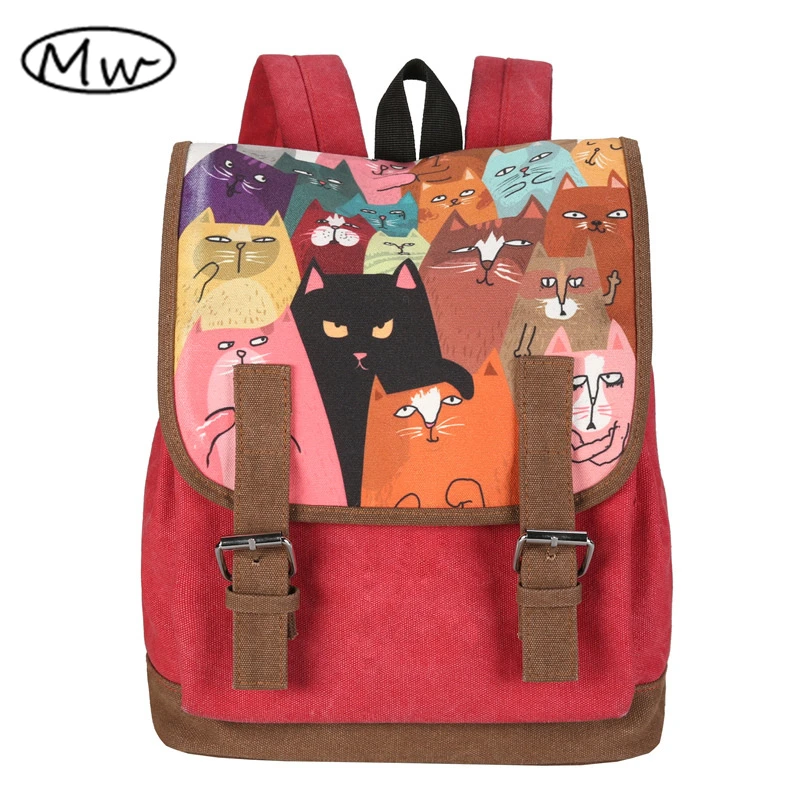 Newest High Quality font b Women b font Canvas font b Backpack b font Double Belt