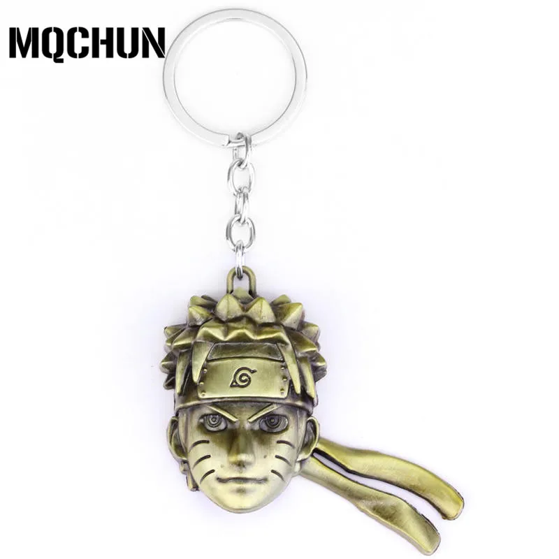 

Fashion Accessories Anime Naruto Keychain Gold Uzimake Head Cool Pendant Alloy Uzumaki Naruto Key Ring for Fans Llaveros-50