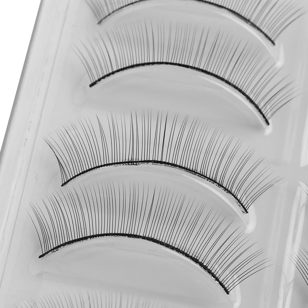 

10 Pairs Handmade Soft Natural Training Lashes False Eyelashes Extension For Beginners Teaching Lashes Makeup Practice