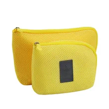 Travel Storage Bag Mesh Cloth For Digital Gadget Cable USB Cable Earphone Pen Cosmetic Bags Organizer Shockproof
