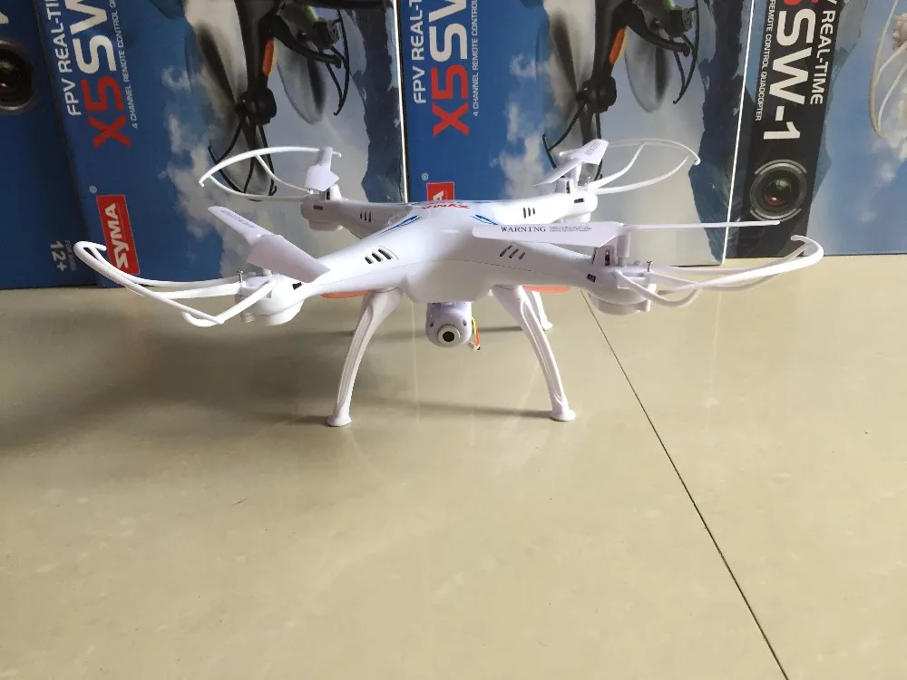 SYMA X5SW/X5SW-1 Дрон с Wi-Fi для квадрокоптера с видом от первого лица Камера Безголовый 6-Axis в реальном времени видео р/у вертолет Квадрокоптер с 5 Батарея