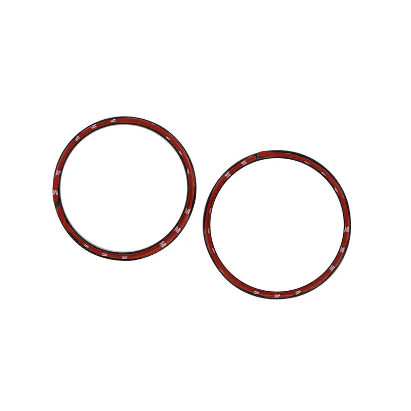 Para Ford Mustang puerta altavoz estéreo anillo Trim cubierta de salida marco ABS negro de carbono 2015, 2016, 2017, 2018 interior/