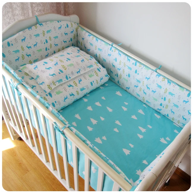 teal cot bedding