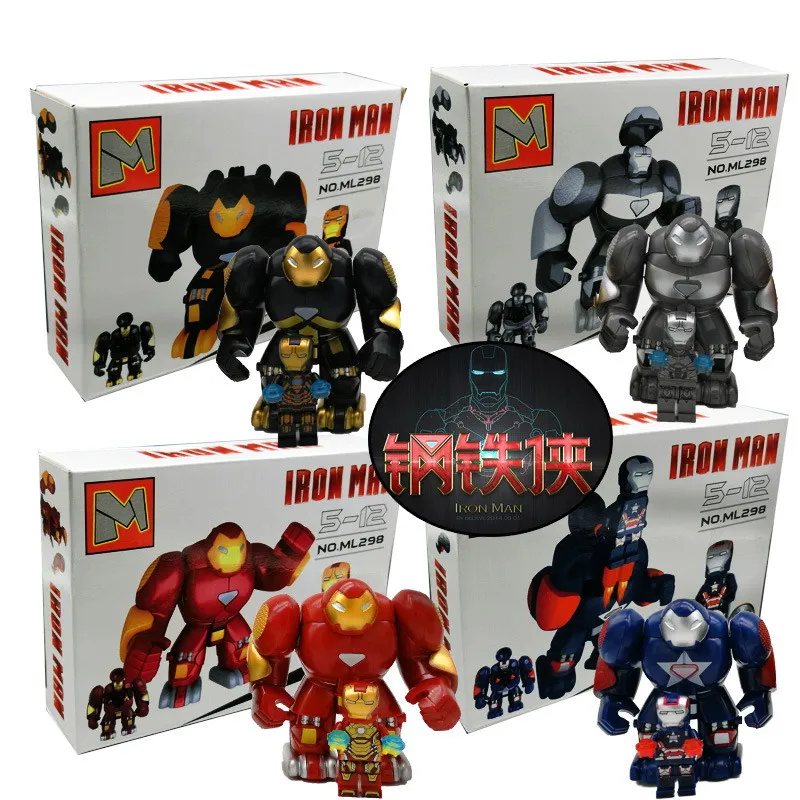 ML-K44 Супергерои Marvel Мстители Железный человек халкбустеры модель фигурные блоки Совместимые строительные кирпичные игрушки для детей