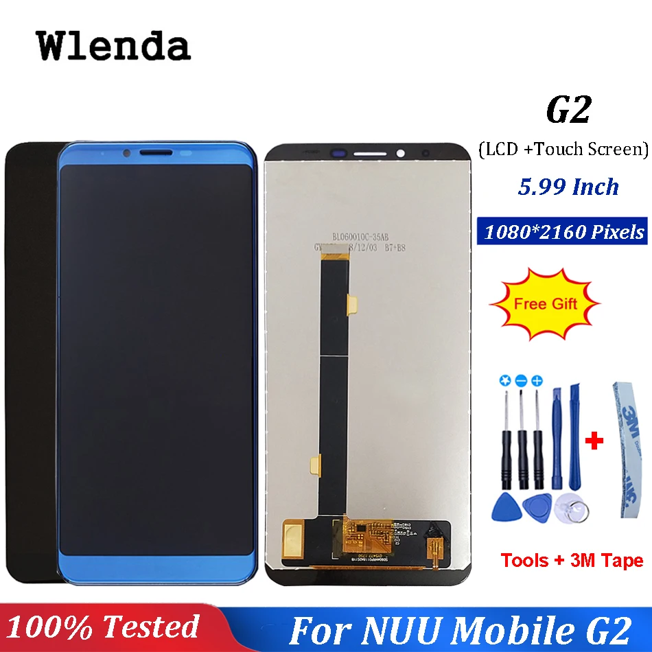 

For NUU Mobile G2 LCD Display and Touch Screen Assembly Replacement With Tools For NUU Mobile G2