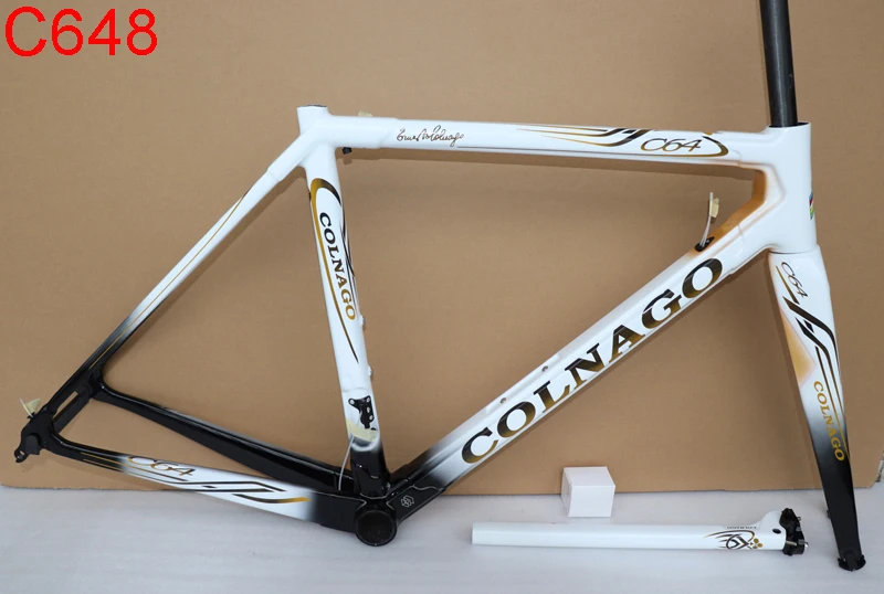 C649 Colnago C64 углеродная рама для T1100 углеродистая рама для дорожного велосипеда глянцевое покрытие черного и красного цвета с белым наклейка