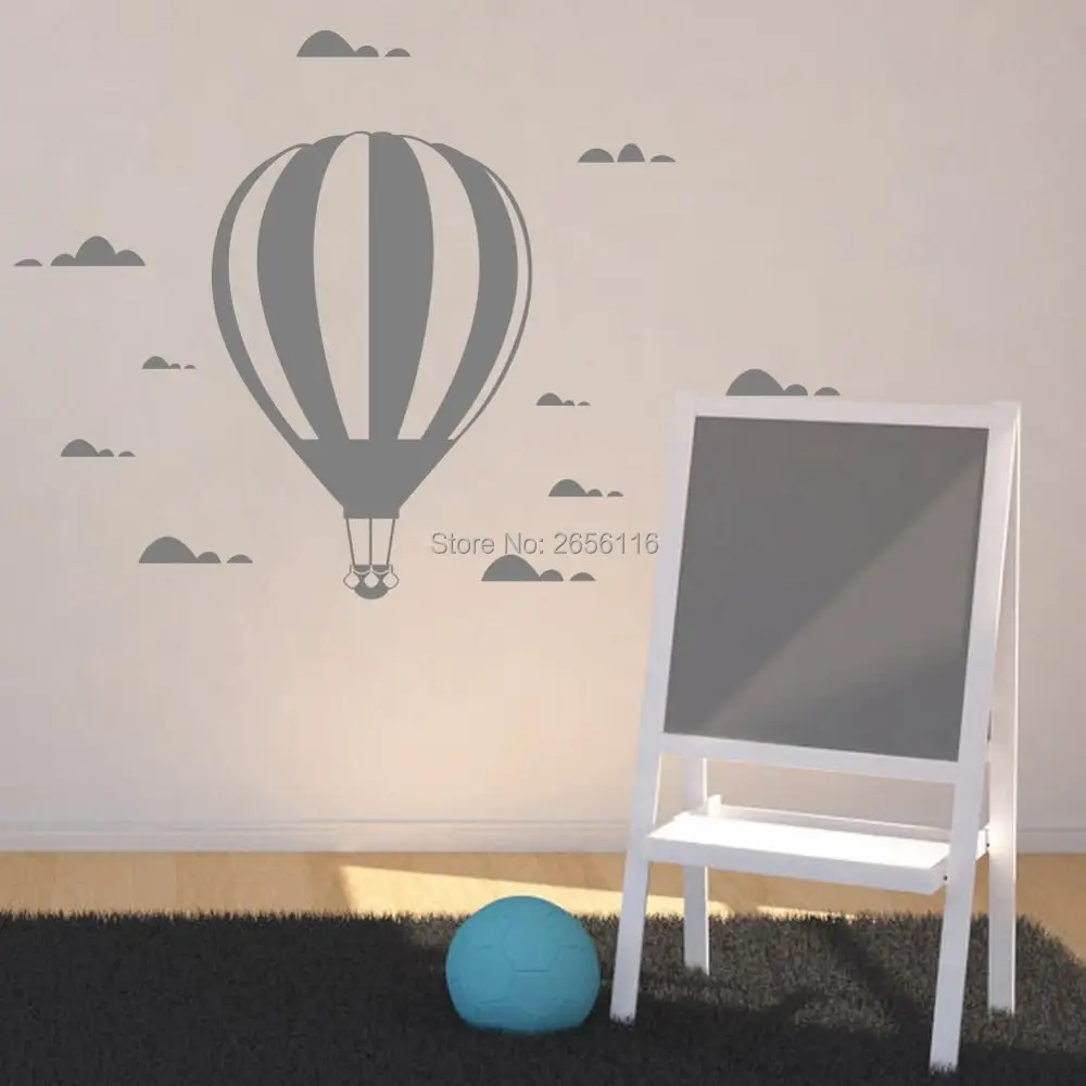 DIY виниловые наклейки на стену с воздушным шаром облаками для украшения