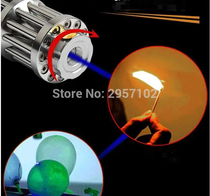 Forte Potência Militar 5000000m Azul Laser Ponteiro 450nm Lanterna Queima Vela Fósforo Aceso Cigarro Ímpio Lazer Tocha 5000 w 11 High Quality Esporte e Lazer