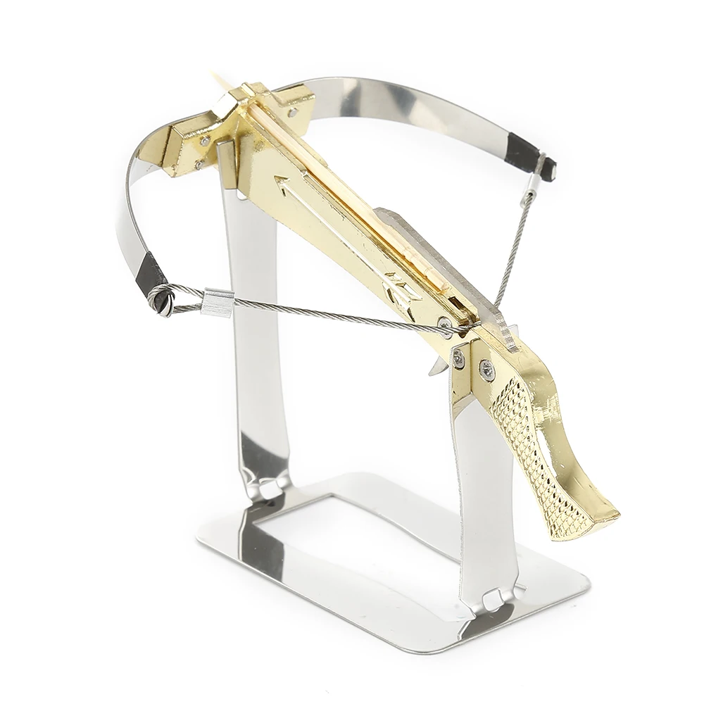 

Funny Toy Kid Mini Toothpick Cross Bow Shooting Toy Outdoor Crossbow Model Ornament for Children Gift