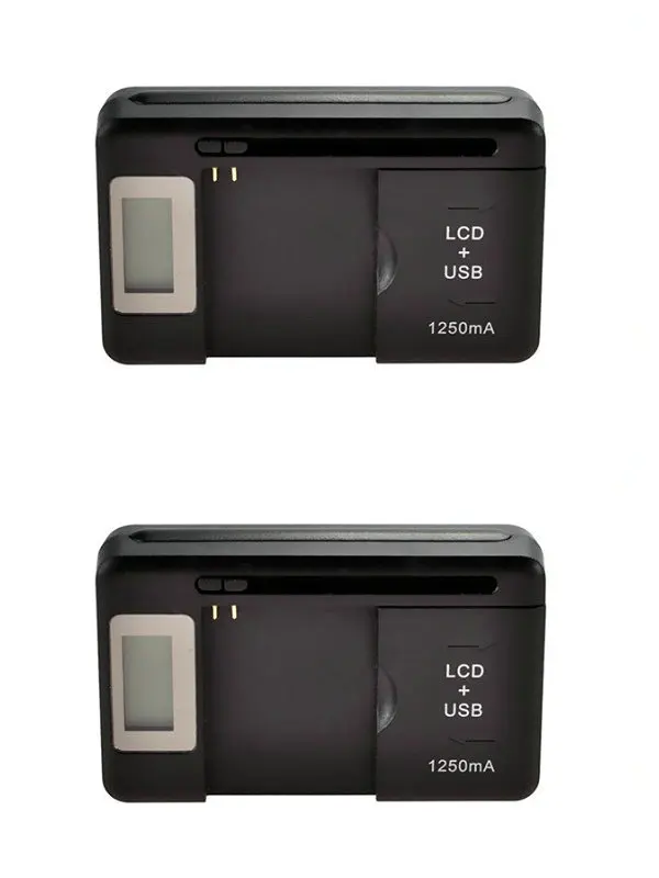 1х Универсальное зарядное устройство ЖК-дисплей+ USB 1250 мАч Зарядное устройство для путешествий на стену для смартфона мобильный телефон PDA