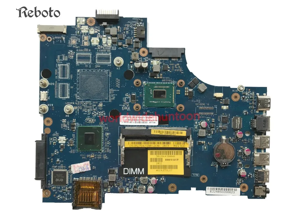 Классическая материнская плата для ноутбука Dell Inspiron 17 3721 с ЦП SR0VQ i3 2117U чипсет HM76 PN