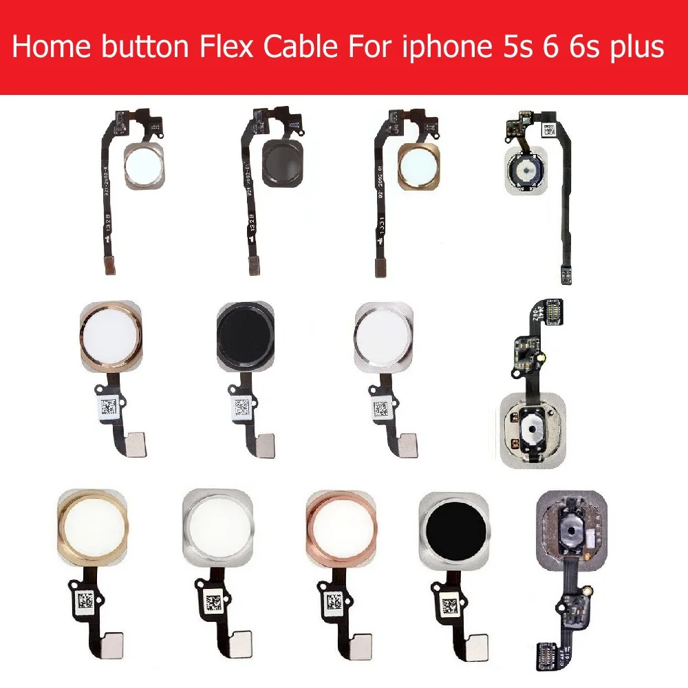 WEETEN Home Button Flex Cable Assembly For iPhone 5S SE 6 6s Plus 5