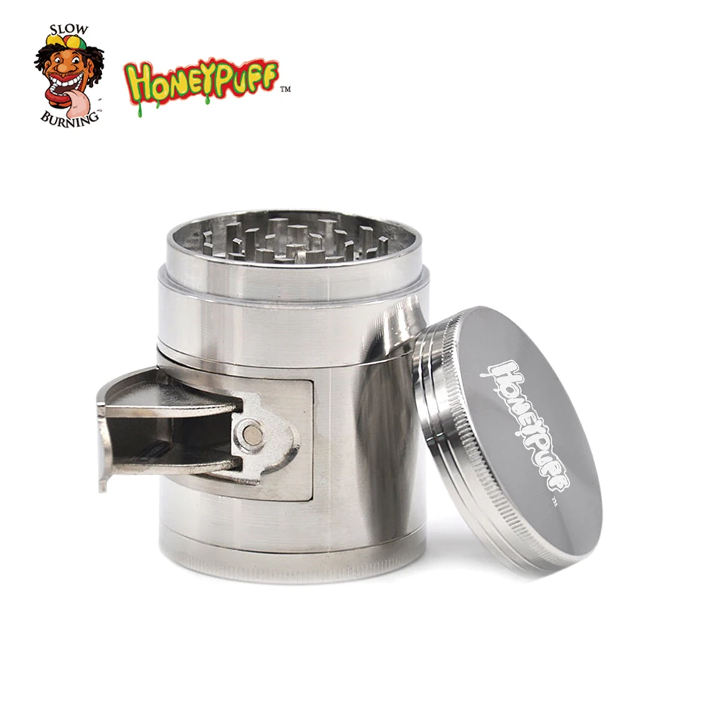 Multi Functional ZINC Alloy Metal Herb Grinder Tobacco Grinder 4 Parts Dia.56MM /63MM" Grinder