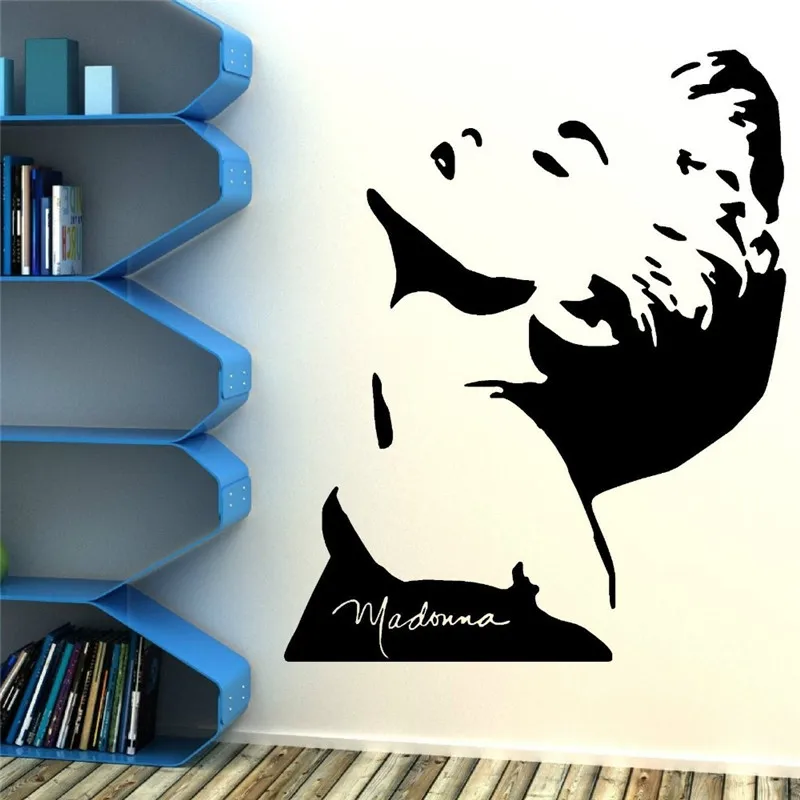 

Sexy Madonna Head Pattern Art Wall Stickers Home Rooms Special Decorative Vinyl Wall Decals Ameican Singer Portait Series