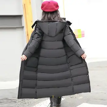 

2020 Toddler Girls Winter Cotton Warm Cotton-padded Jacket Children Winter Christmas Jacket For Girls Kids Extra Long Large Coat
