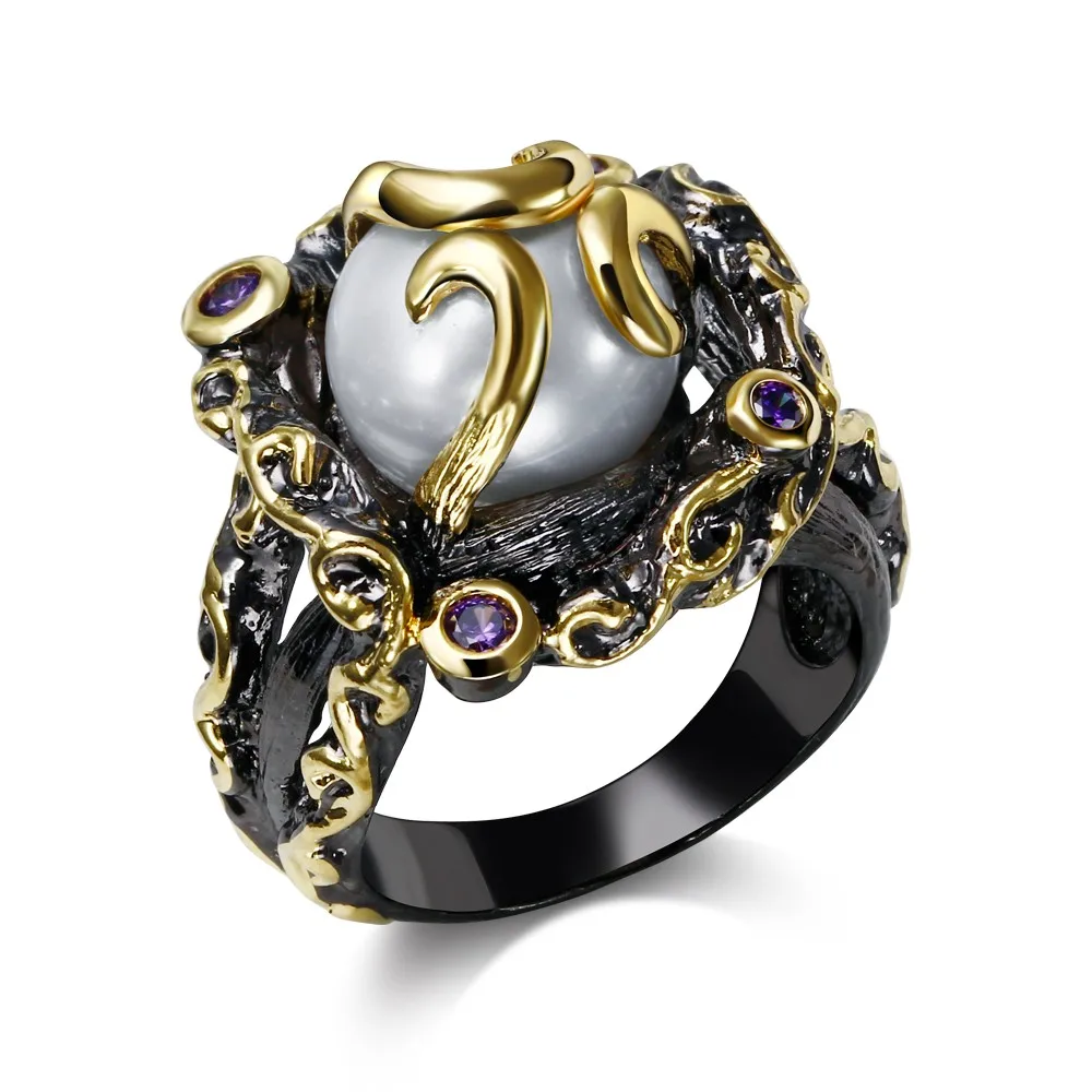 Jiangyue Lady Rings AAA Cubic Zirconia Rose Gold Plated Big White Stone Charming Elegant Party Jewelry Mother s Day Gift Size 5-10
