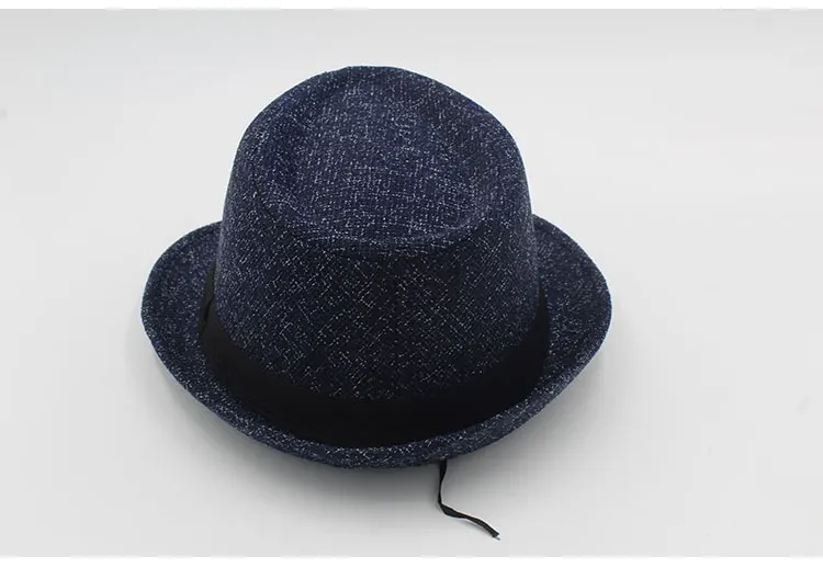 Hat gangster Hat men felt  fedora Hats for men women 58 cm adjustable  (14)