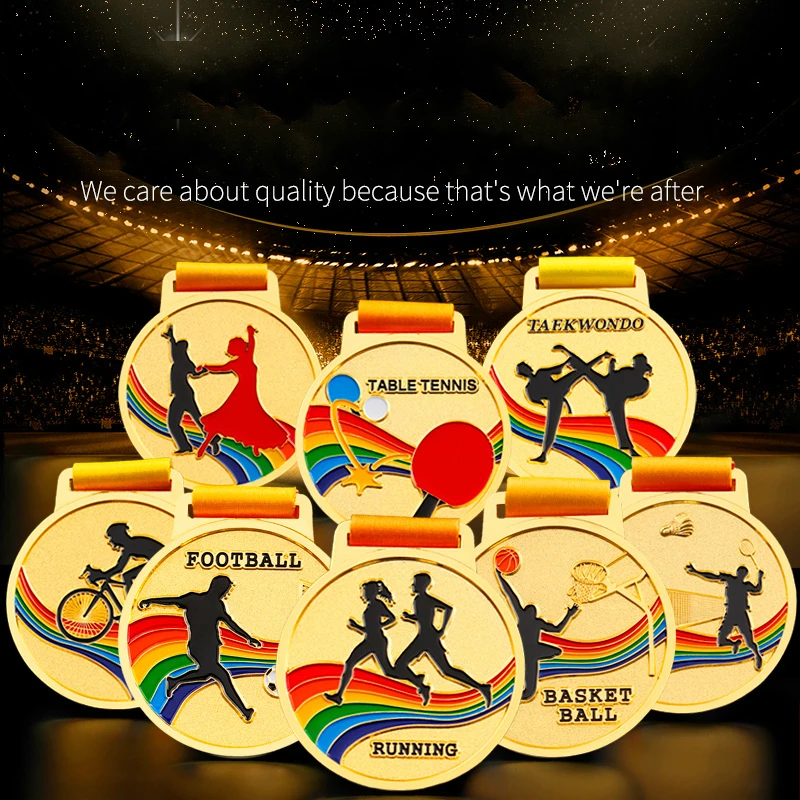 

Best Sports Meeting Match Medal Customized School Marathon Soccer Medal Champions Contest Sport Souvenirs Of Honor Medal Holder