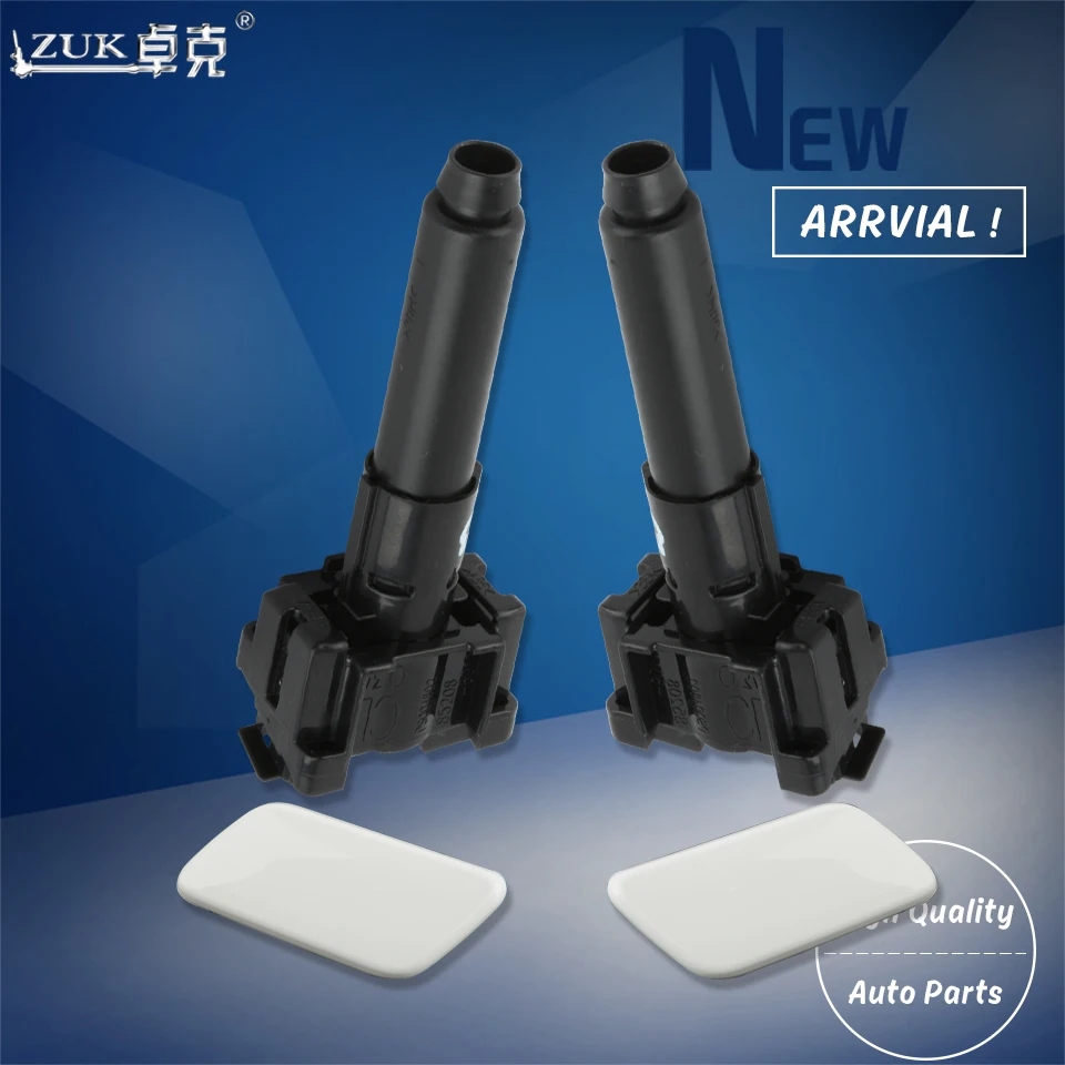 

ZUK 4PCS/Set Headlight Headlamp Washer Nozzle Jet & Cover Cap Set For TOYOTA LAND CRUISER GRJ200 URJ202 VDJ200 URJ200 2015-2017