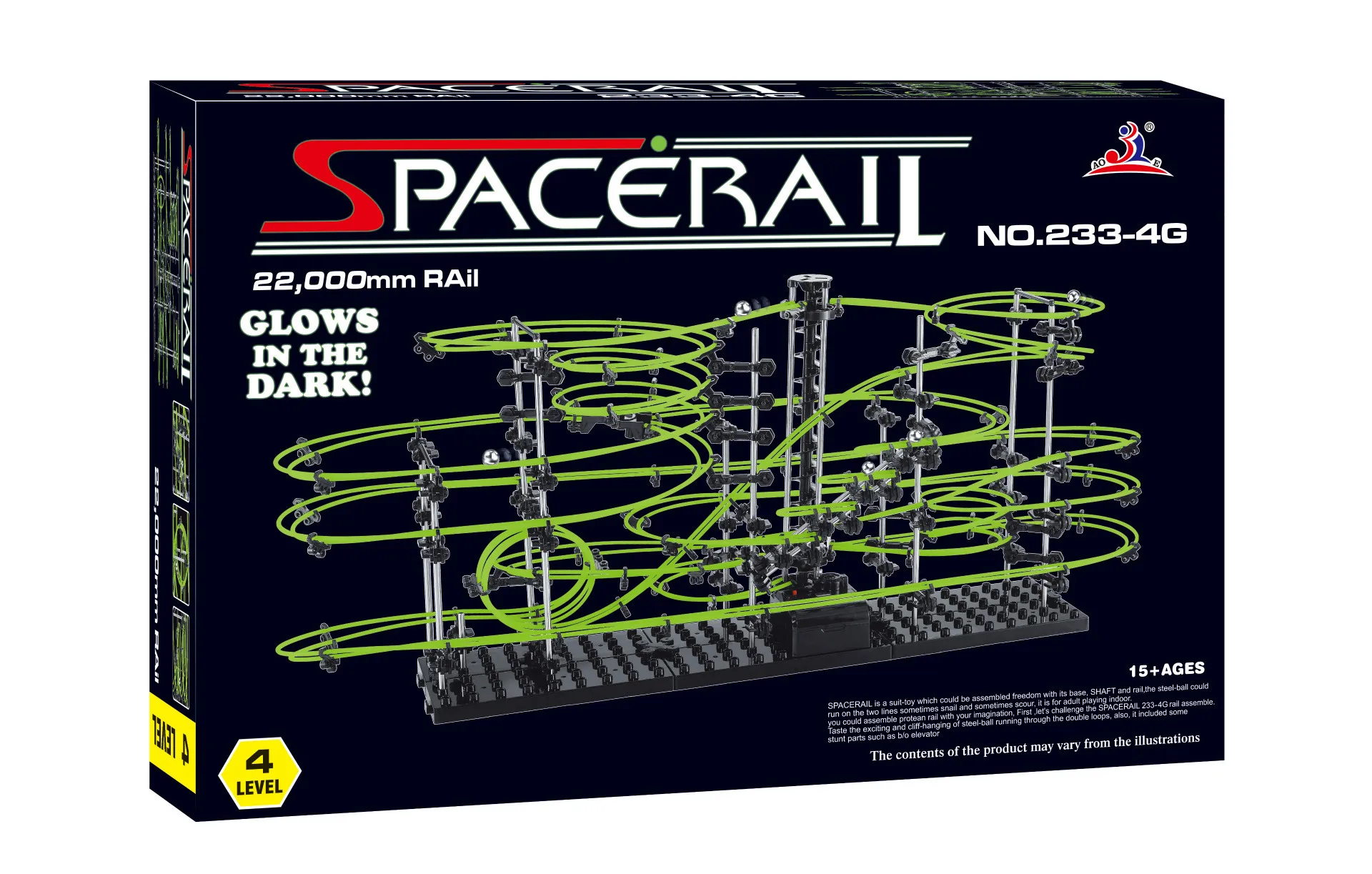 

New Luminous Version 4, 233-4 Roller Coaster Ball DIY Novelty Toy Building Blocks Puzzle