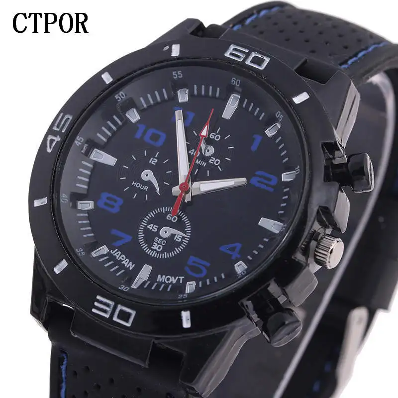 Sports Children's Watch Military Sports Car Style Man Watches Rubber Silicone Men Wristwatch Child Student Clock Kids Boy WATCH