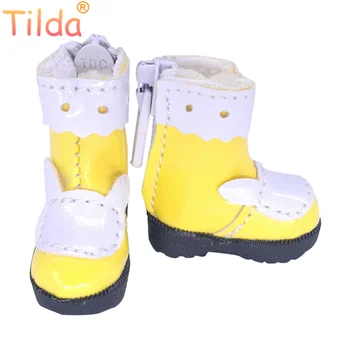 

Tilda 1/6 Doll Boots Shoes For Blythe BJD Doll,Cute Kawaii Mini Winter Style Leather Shoes for Blyth Accessories for Dolls Toy