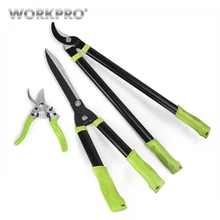 WORKPRO 3PC Pruning Shears Set Fence Shear High branch shear Pruning Tool Set for Garden Grass